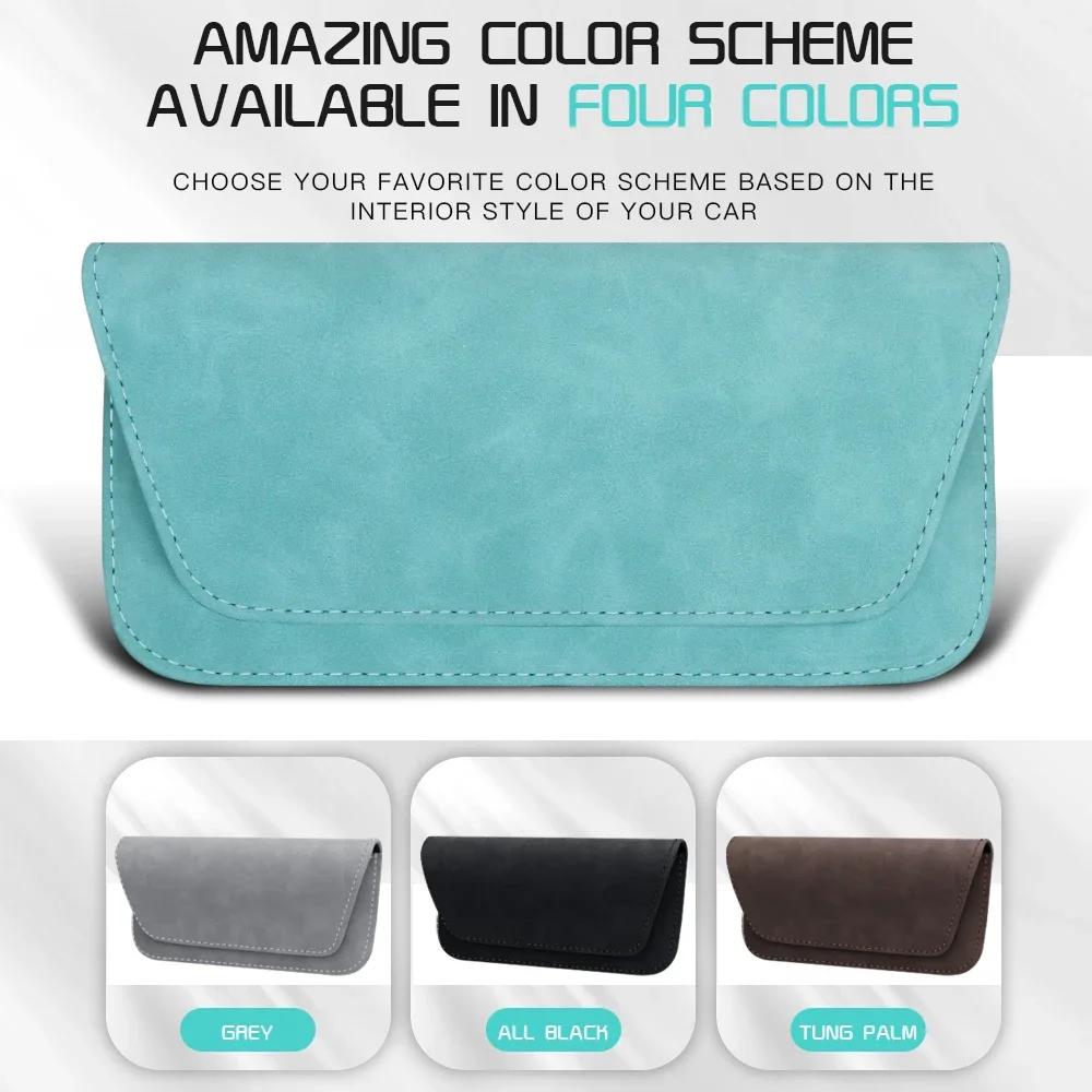 Car Glasses Holder Clip Accesorios Para Vehículos Internal Interior Decoration Case Cover Eyeglass Organizer Sun Glasses Storage