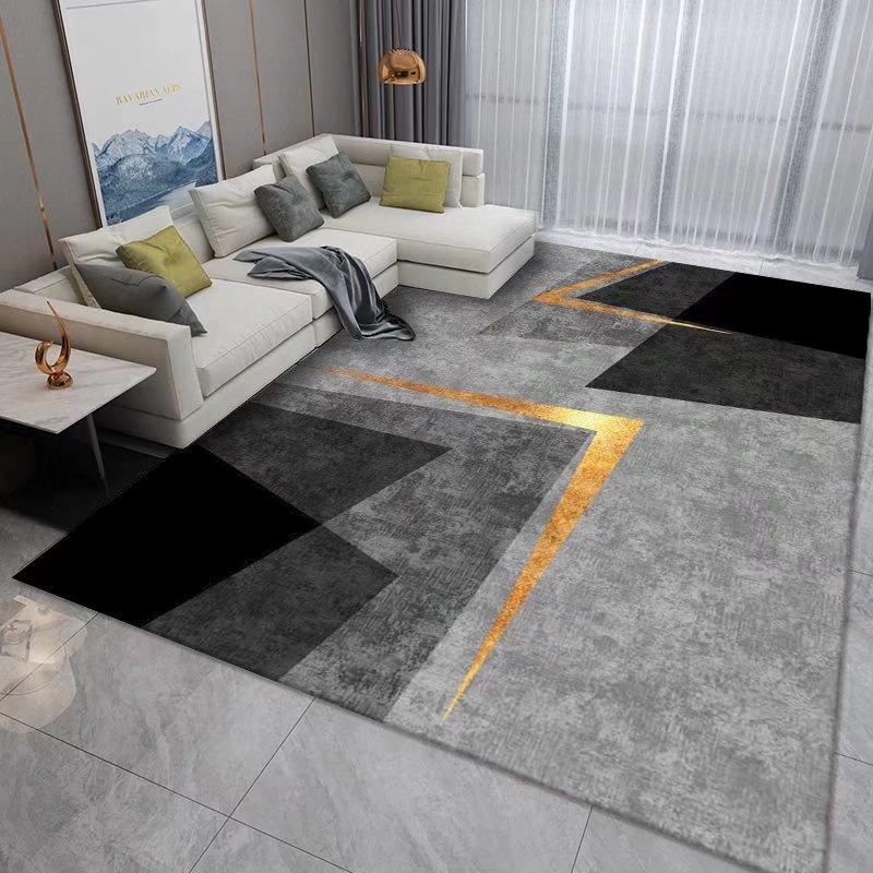 Einfacher einfarbiger Teppich Wohnzimmerdekoration Teppiche Flur Schwarz Große Flächenteppiche Schlafzimmer Bettseite Weiche Bodenmatte Rutschfest