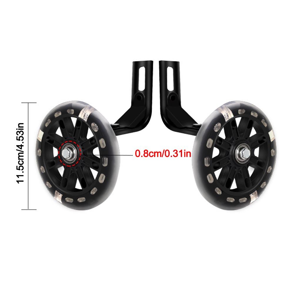 Black Training Wheels 16-20 Inch Bicycle Training Wheels New Noiseless Flash Wheels  Kids' Bikes