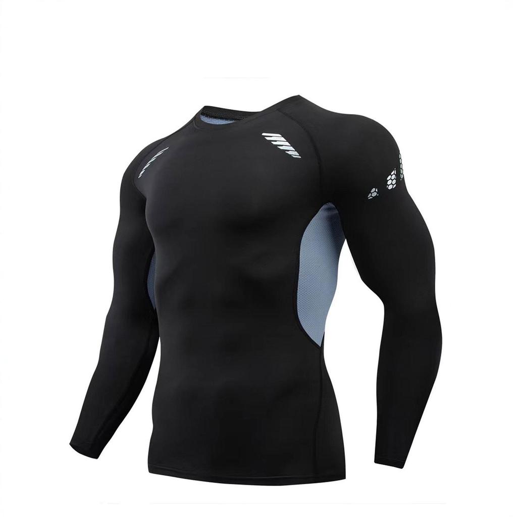 GYMSHARK Men's Quick Dry Long Sleeve Compression Training Shirt