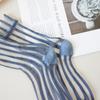 Striped Crystal Silk Socks Transparent Long Socks Fashion Summer Socks  Women