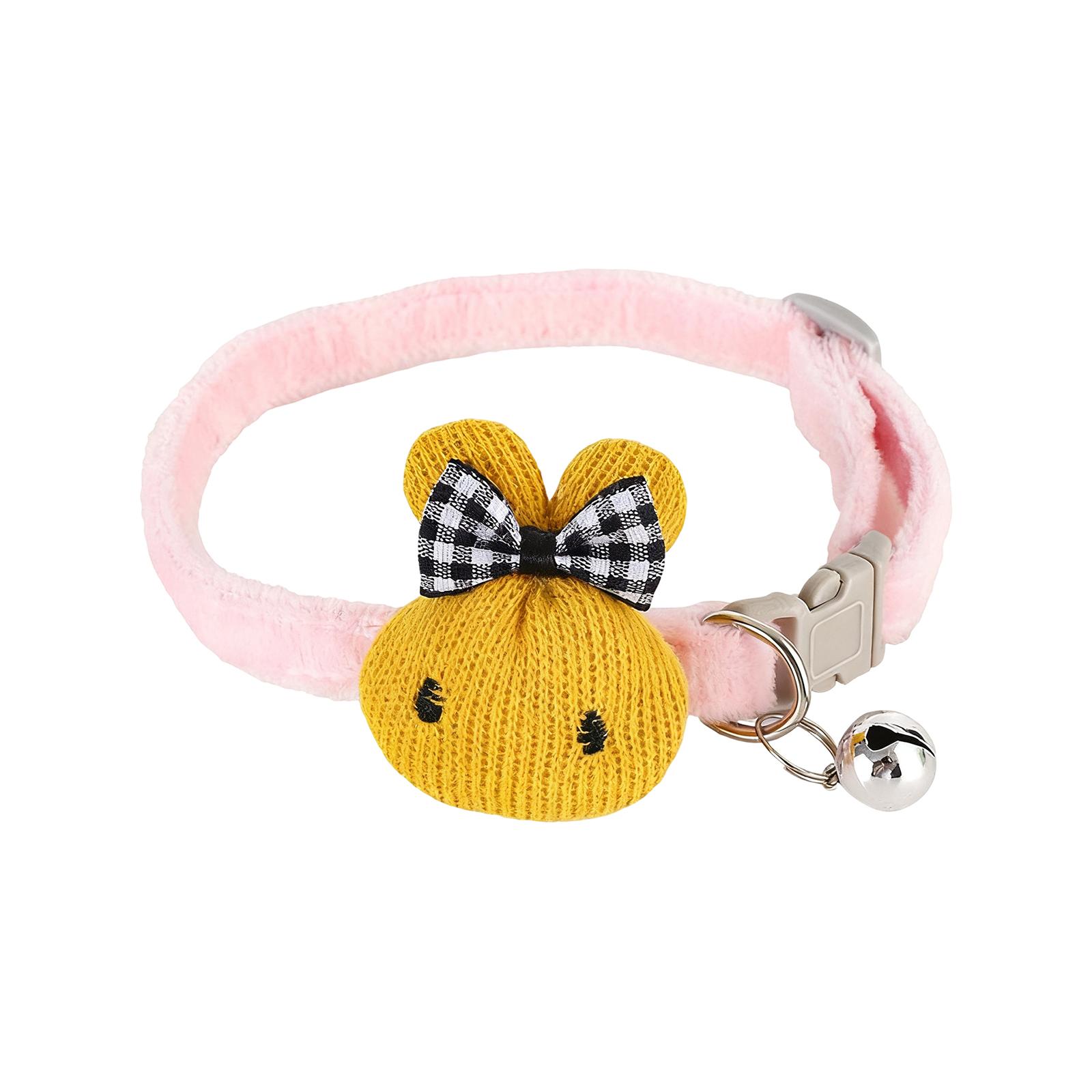 

Pet Collar, Leash, Flower, Cartoon Bell Collar, Cats Necklace, Small Dog Collar One Size розовый