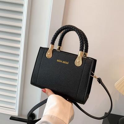 Women's Simple Solid Color Handbag Commuter Small Bag Women's Versatile Foreign Style Messenger Bag Casual Bag Tide