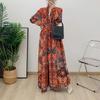 2024 Middle East Women’s Long Printed Robe Dress