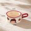 Ceramic Breakfast Cup Milk Oatmeal Cup Exquisite Coffee Cup In Retro Cartoon Cute Pet Creative Cup