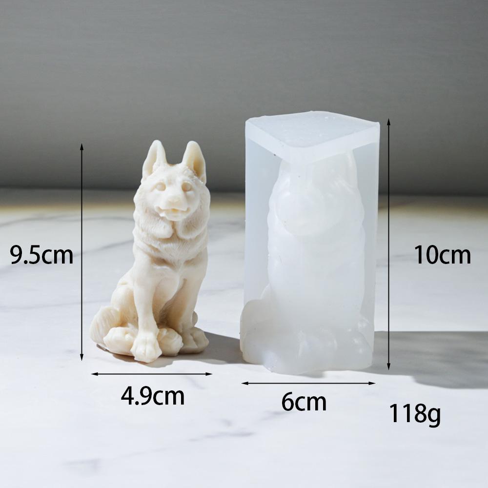 

Новая 3D Сидящая Прямо Волк Собака Свеча Силиконовая Форма Ручной Работы Животное Мыло Гипс Поделки Смола Форма DIY Шоколад Лед Инструмент для Выпечки