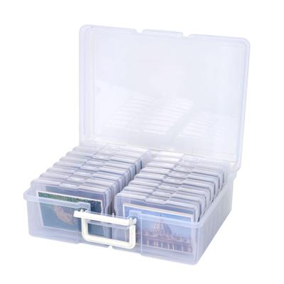 High-Transparency Flip-Top Plastic Storage Box with 16 Compartments
