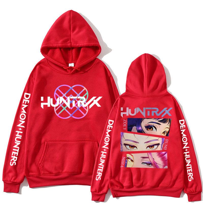 Kpop Anime Demon Hunters Huntrix Girls Hoodie Men Women Fashion Aesthetic Sweatshirt Oversized Fleece Y2k Long Sleeve Streetwear