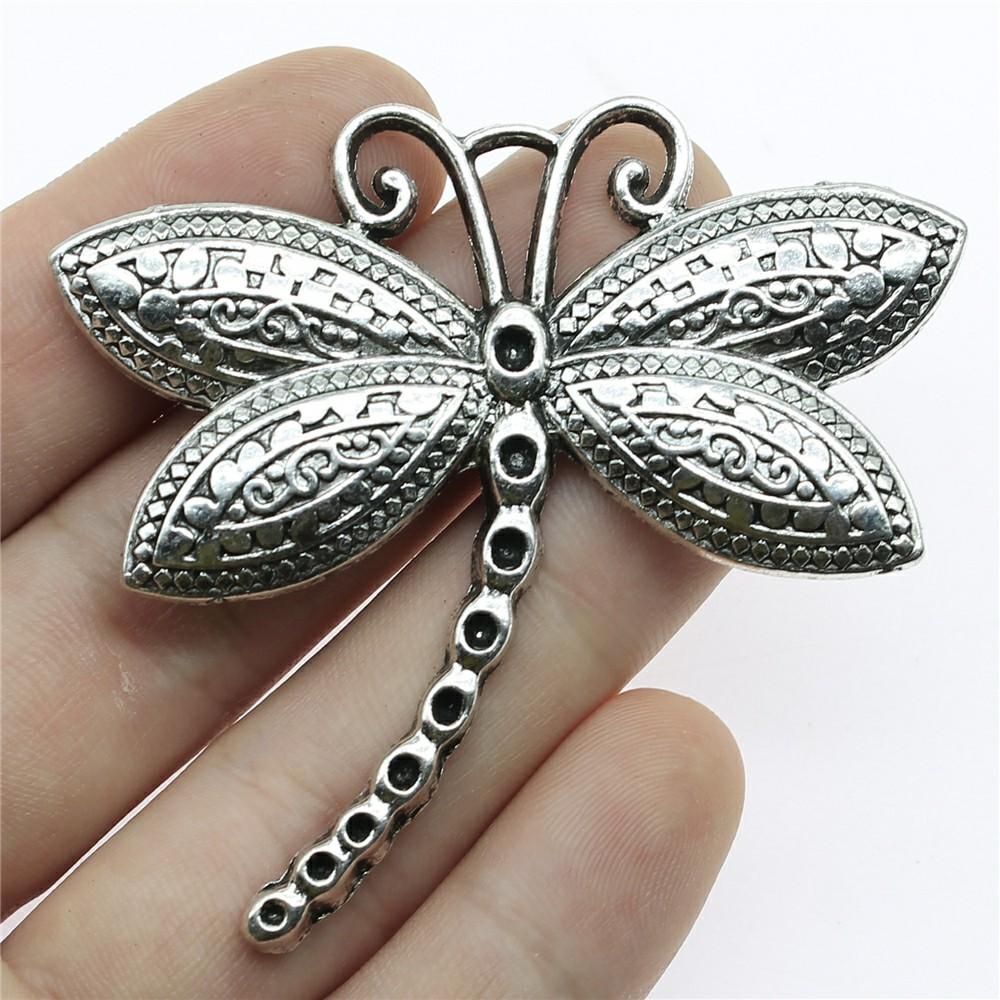 1pcs Charms Dragonfly DIY Jewelry Findings For Jewelry Making Accessories Antique Silver Color Big Dragonfly Charms