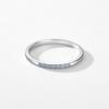 Minimalismo Argento Sterling 925 Semplice Opale Blu Impostazione Pavé Anello Dito alla Moda Impilabile Gioielli da Matrimonio Per Donna Regalo