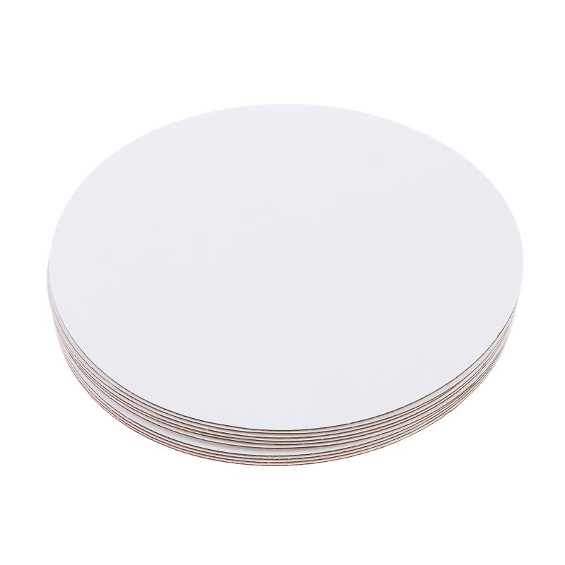 10pcs Round Cake Boards Easy to Use Disposable Paper Cake Drum Pans for Birthday Wedding Holiday Dessert Party Events