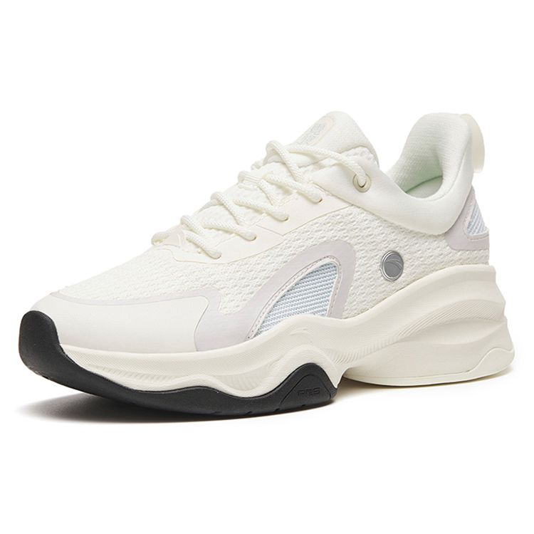 Anta Fabric Shock Absorbing Non-Slip Durable Low-Top Training Shoes Women sneakers White Gray Blue 122247756-7