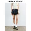 UR 2025 Podzimní dámské ležérní patchworkové šortky se stahovací šňůrkou