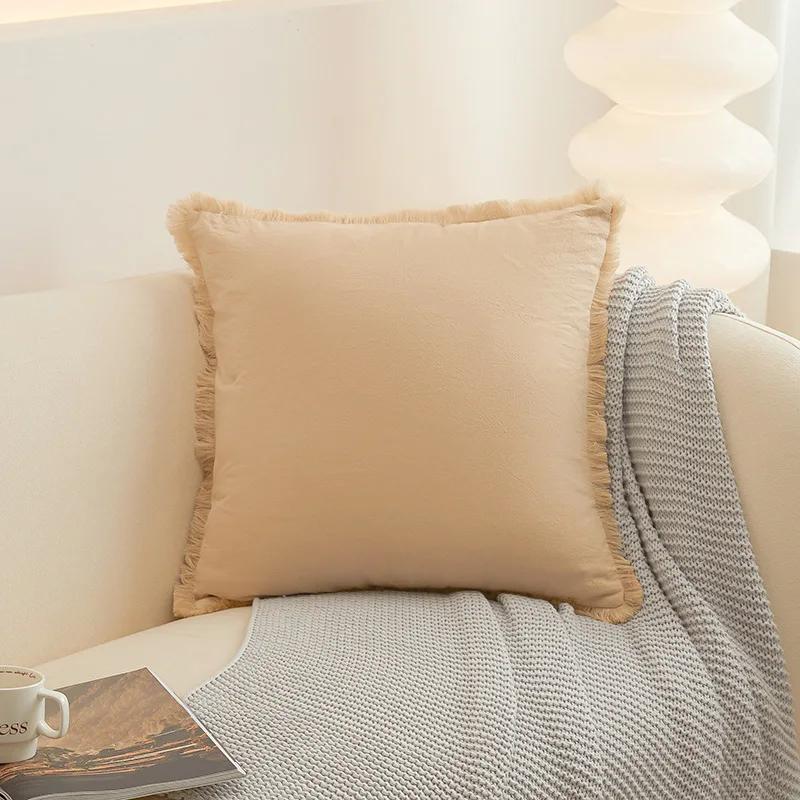 Cotton Cushion Cover Super Soft Nordic Pillowcase for Sofa Living Room 45*45 Pillow Cover Decorative Pillows Home Decor Car Gift