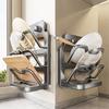 Suction Cup Wall-Mounted Pot Lid and Cutting Board Rack