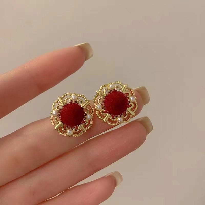 Silver Needle Pearl Flower Tassel Earrings - Women's Trendy All-Match Jewelry