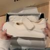 Puff Soft Bread~ Big Head Casual Mary Jane Shoes Women's Velcro Ugly Cute Platform White Shoes Versatile Single Shoes
