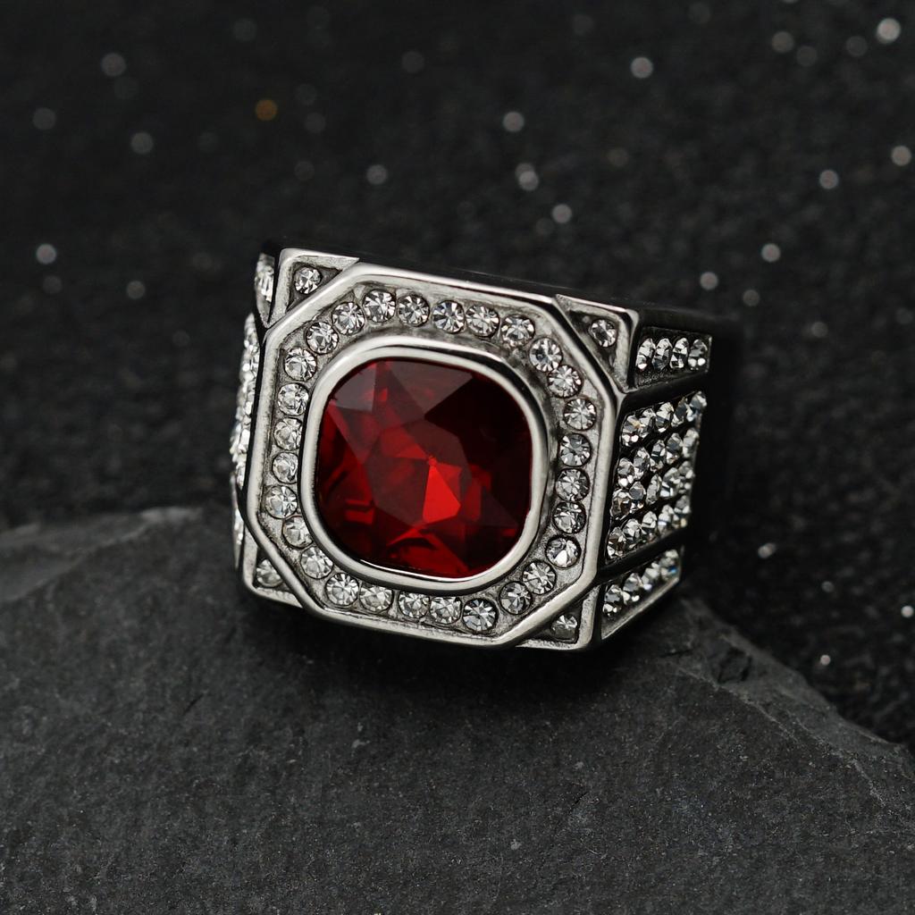 S925 sølvring ny full diamant tredimensjonal farge diamant perle personlig ring for menn