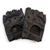Used Vintage Genuine Leather Fingerless Gloves Black S Size Good Condition