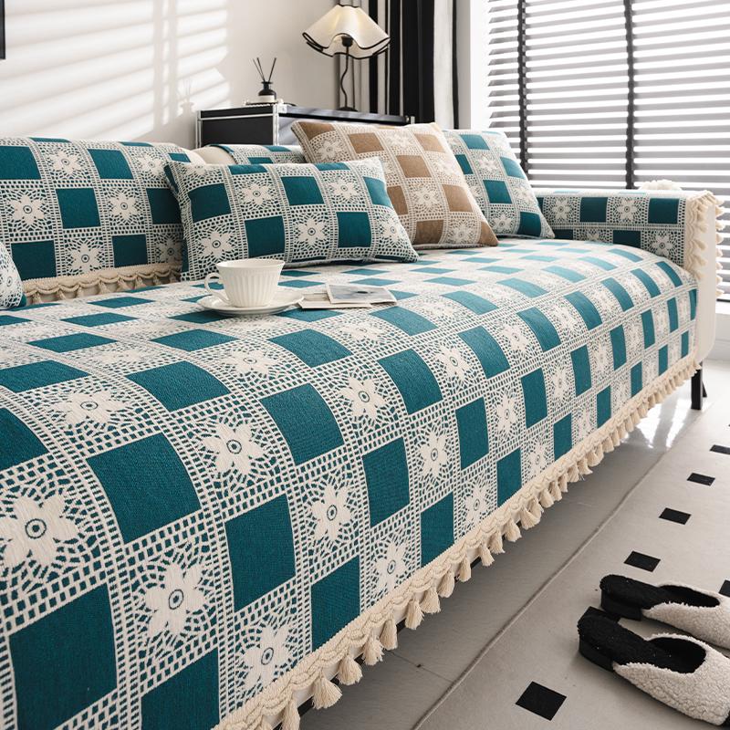 

Осенняя Зима Гостиная Дом Нескользящая Цветочная Клетчатая Диванная Подушка Чехлы для Дивана Чехол Чехол для Дивана Коврики 70X70