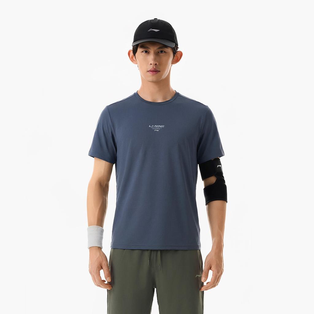Li-Ning Minimalist Soft Versatile Short Sleeve T-Shirt With Back Letters Men tops ATSW321-7