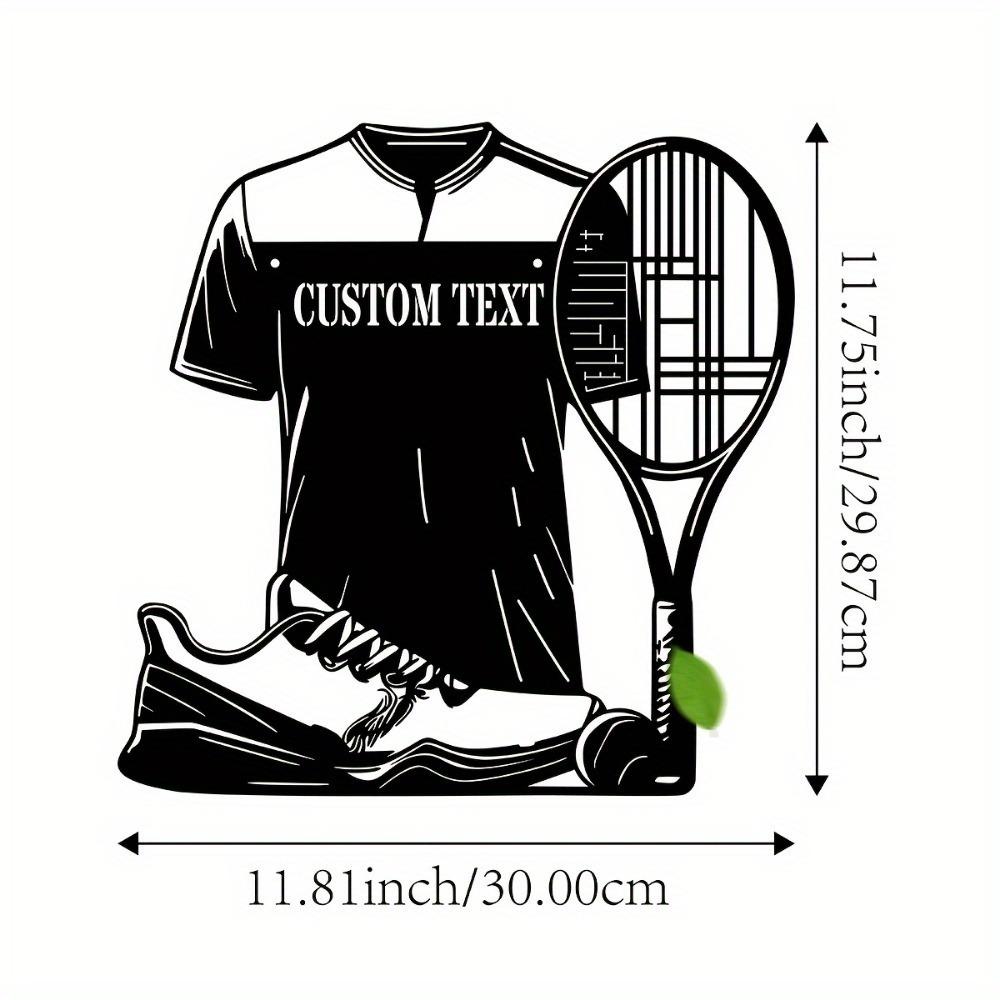

Tennis Metal Wall Art Personalized Family Name Sign House Number Indoor Outdoor Decor Living Room Office Custom