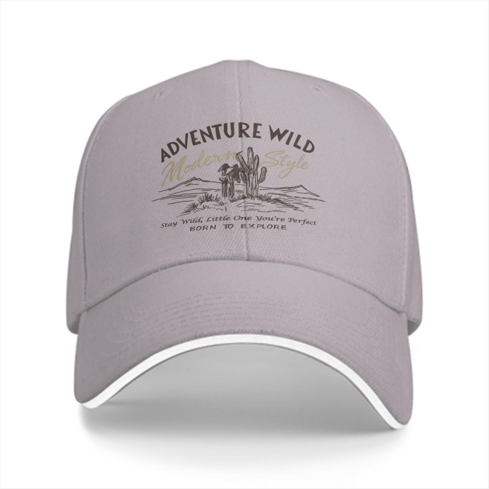 Adventure Wild Cactus Graphic Baseball Cap Unisex Polyester Casual Adjustable Explore Hat One Size