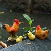 Resin Chicken Doll Ornaments DIY Decoration Crafts Kawaii Mini Model Desktop Toys  Home Decoration