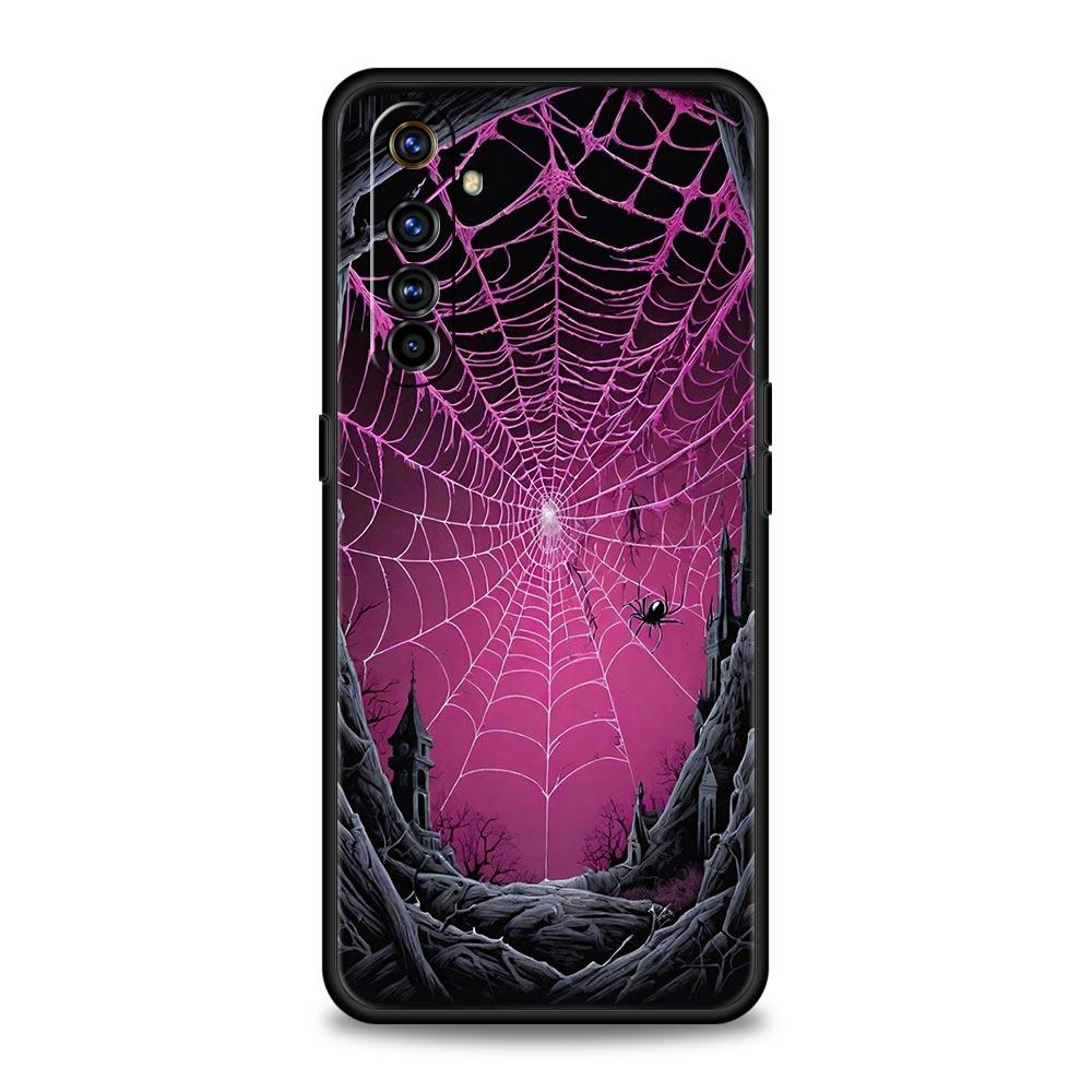 Spider Web Soft TPU For Realme 13 12 11 10 9 Pro Plus GT3 GT2 C21 C25 C35 C53 C55 C67 Pro 5G Phone Case Cover Fundas Capas Bags
