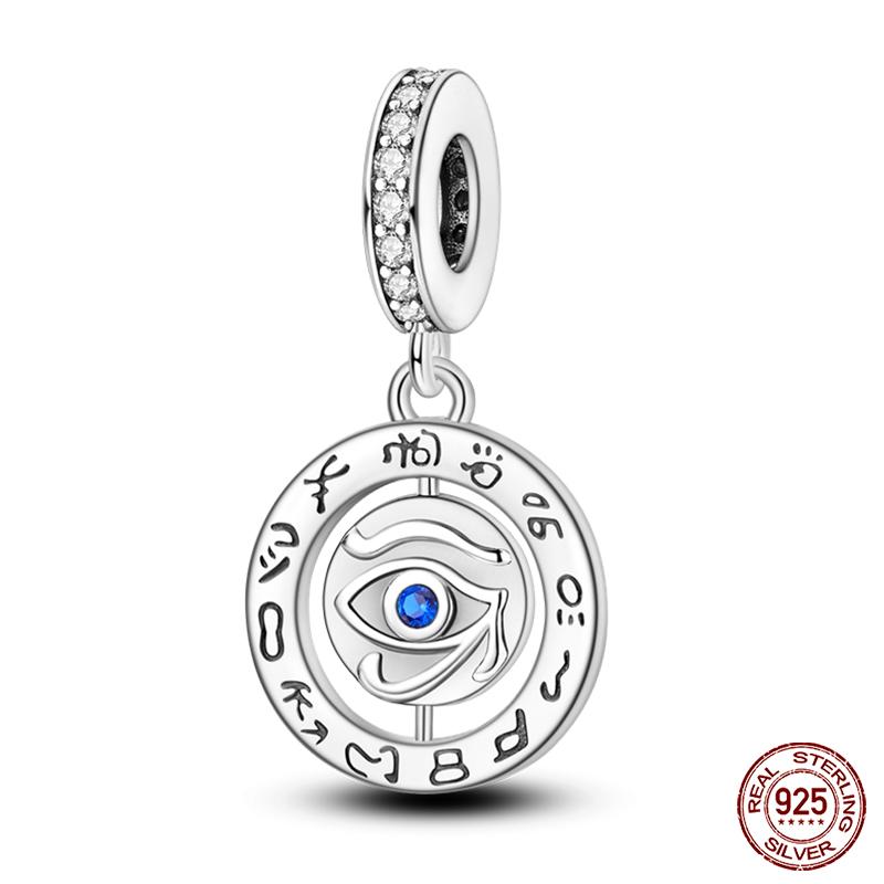 100% Real Copper Classic Devil'S Eye Charms Beads For Women Fit Original Qikaola Bracelets Fine Diy Jewelry Making