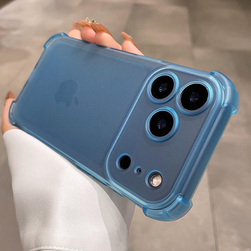 Eckige Airbag-Sturzschutz-Mattierte Handyhülle für iPhone 17 Pro Max - Vollständige Abdeckung, Präzise Passform für iPhone 16 & 15.