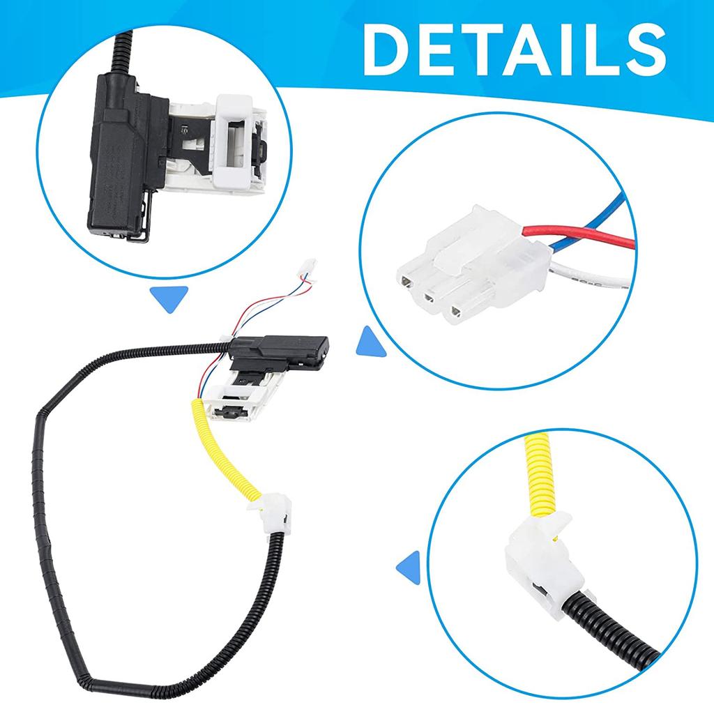 Riegelbaugruppe Langlebig W10838613 W11253733 ATW4675EW0 Waschmaschine ABS Reparatur Heimzubehör Waschmaschinen-Deckelverriegelungsschalter