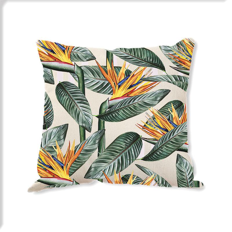 Pillowcase Green Planting Nordic Simple Linen Home Decoration Cushion Cover Design Cushion Cover