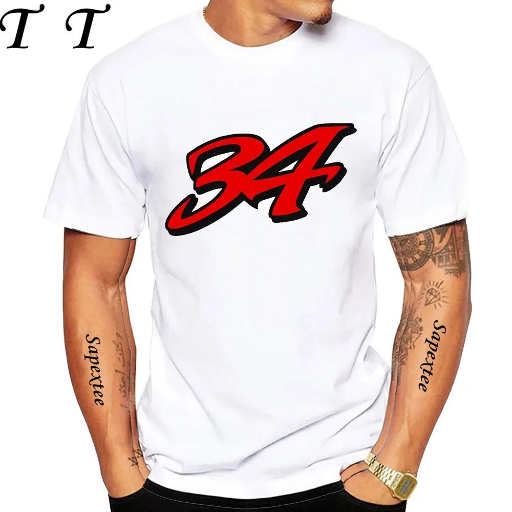 Legenda Kevin Schwantz 34 1993 GP 500cc Koszulka Męska Krótki Rękaw Hip Hop Chłopak Sportowa Casual Białe Topy Mężczyzna Koszulki Motocyklowe