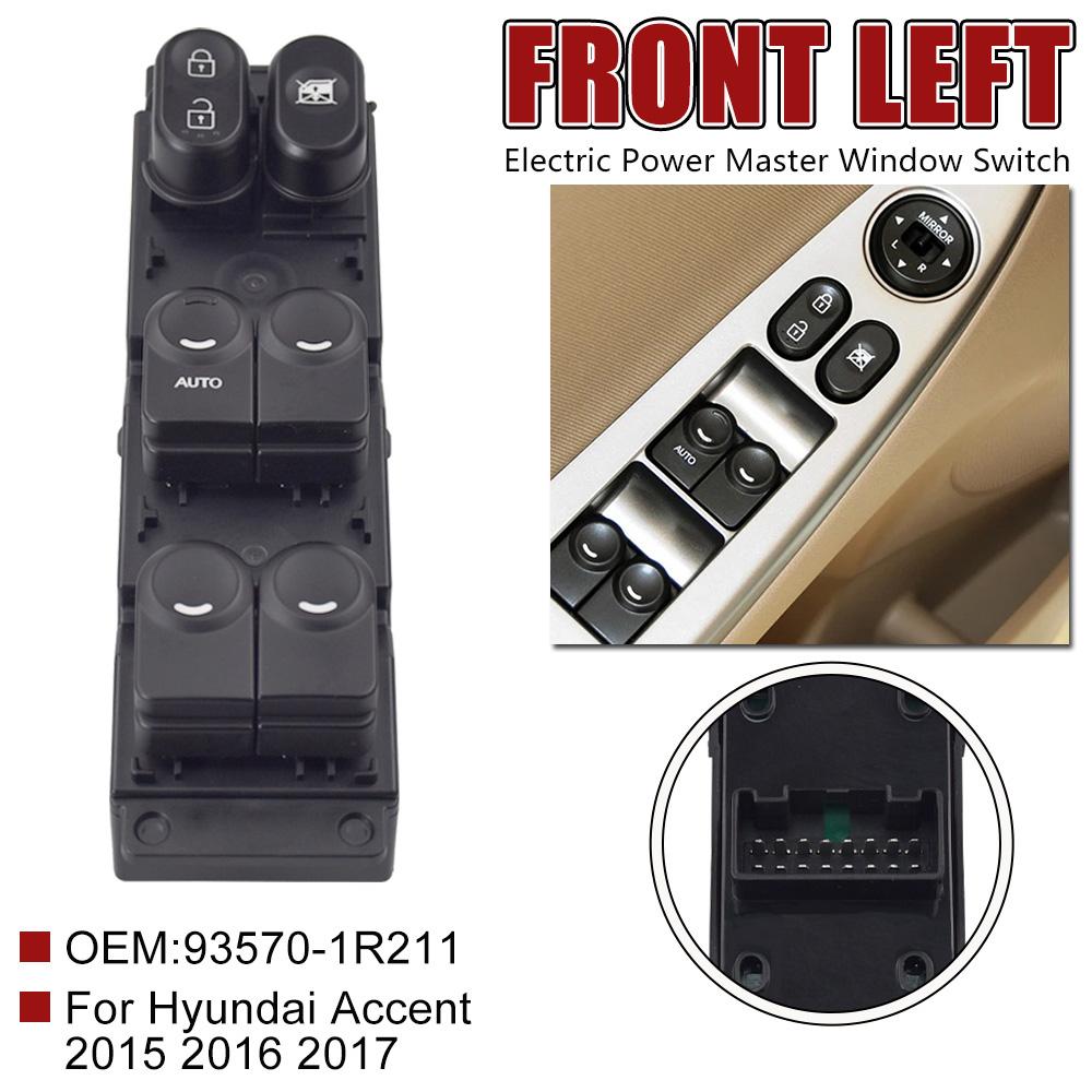 Power Window Control Switch Car Lifter Button 93570-1R210 93570-1R211 For Hyundai Accent VERNA SOLARIS 2010 2011 2012 2013-2016 Auto