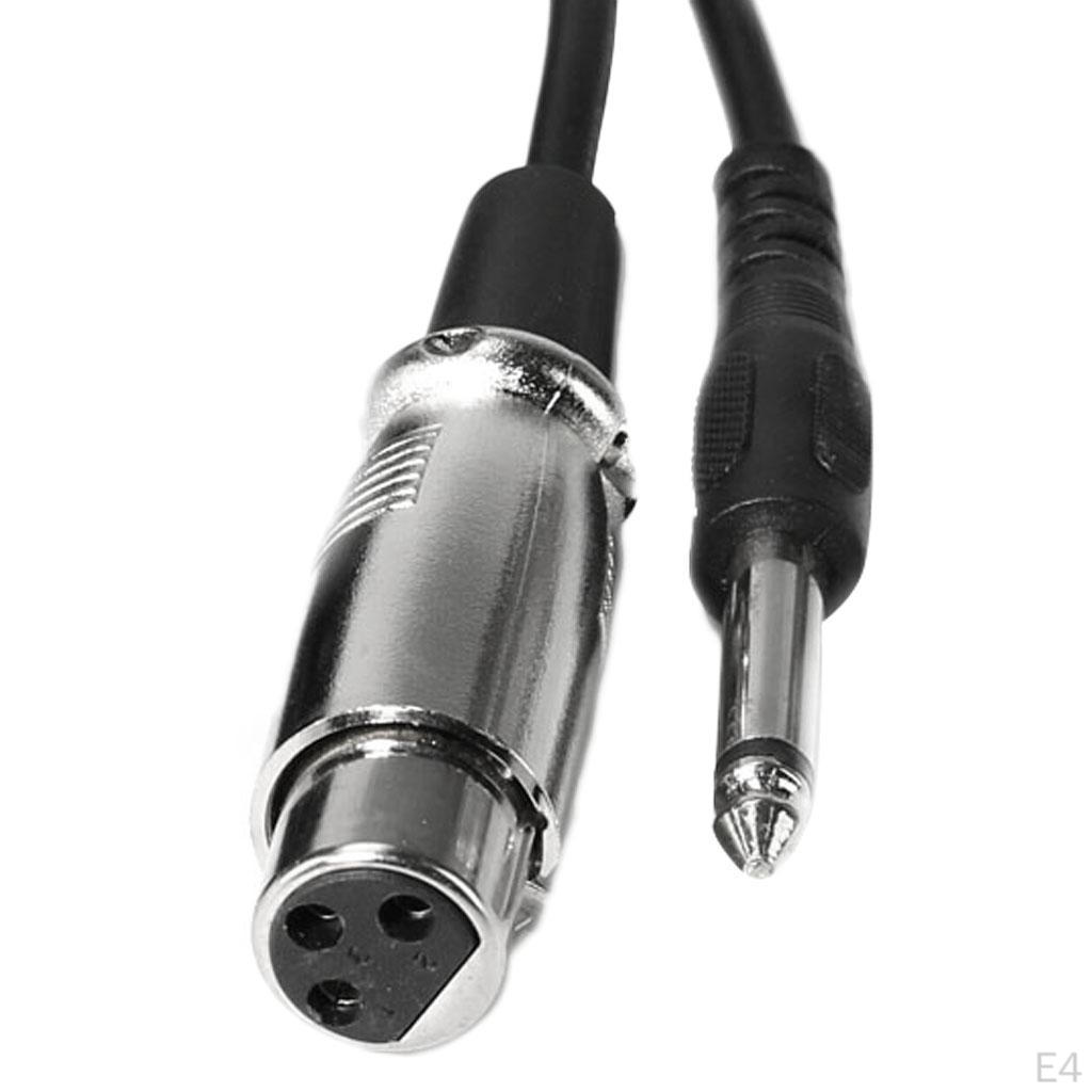 1pc 3 Pin XLR Female to 1/4 TRS 6.3mm Stereo Male MIC Microphone Audio Cable