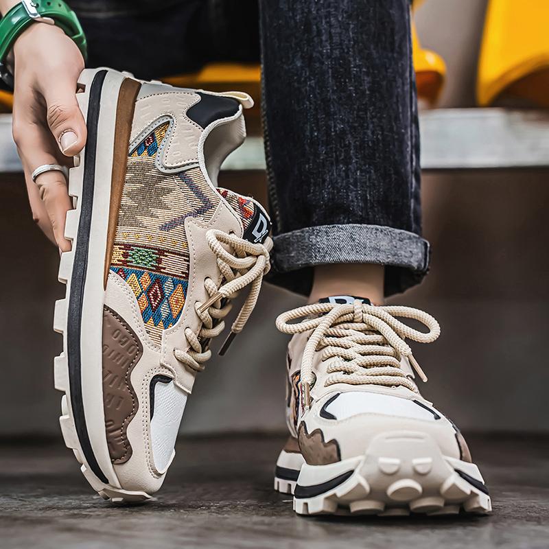 Neue Herrenschuhe in Übergröße Mode lässige Sportschuhe Herren Plateau-Sneaker Atmungsaktive Mesh-Laufschuhe Herren Slipper