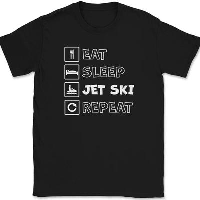 Essen Schlafen Jetski Wiederholen T-Shirt Lustiger Humor Neuheit T-Shirt