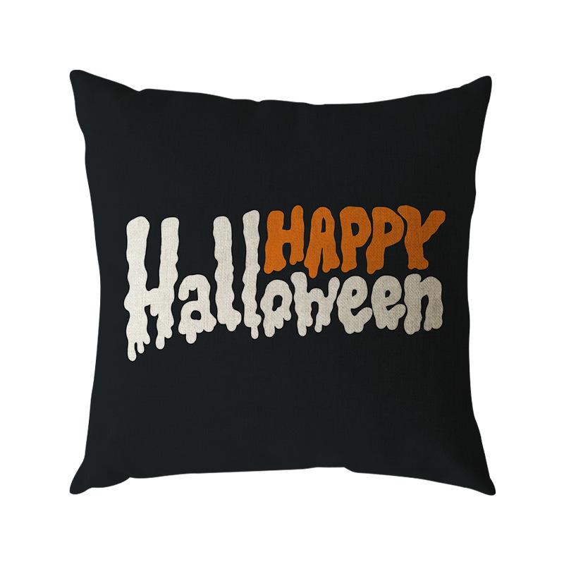 

Хэллоуин Летучая мышь Тыква Наволочка Мультяшный Лен Фестиваль Спинка 45 * 45 without core