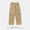 Men's clothing, trendy brand tooling casual pants men's spring new loose retro multi-pocket design trousers