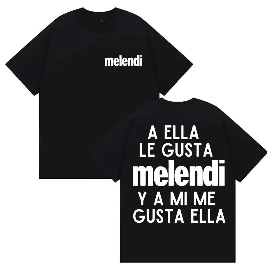 Rapper Melendi Tour 2025 Album Merch T Shirts Men's Vintage Gothic Oversized Cotton T-shirt Plus Size Streetwear Cotton Hip Hop