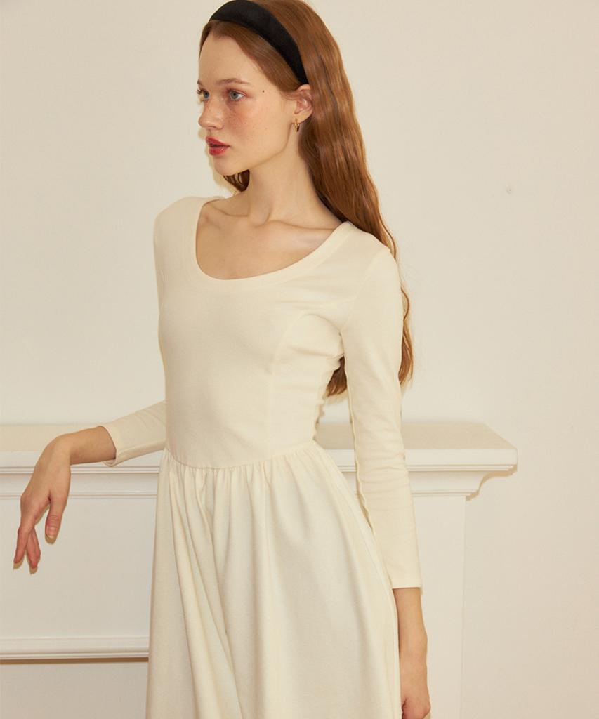 Salon De Yon Basic Ballet Core Dress_ Ivory