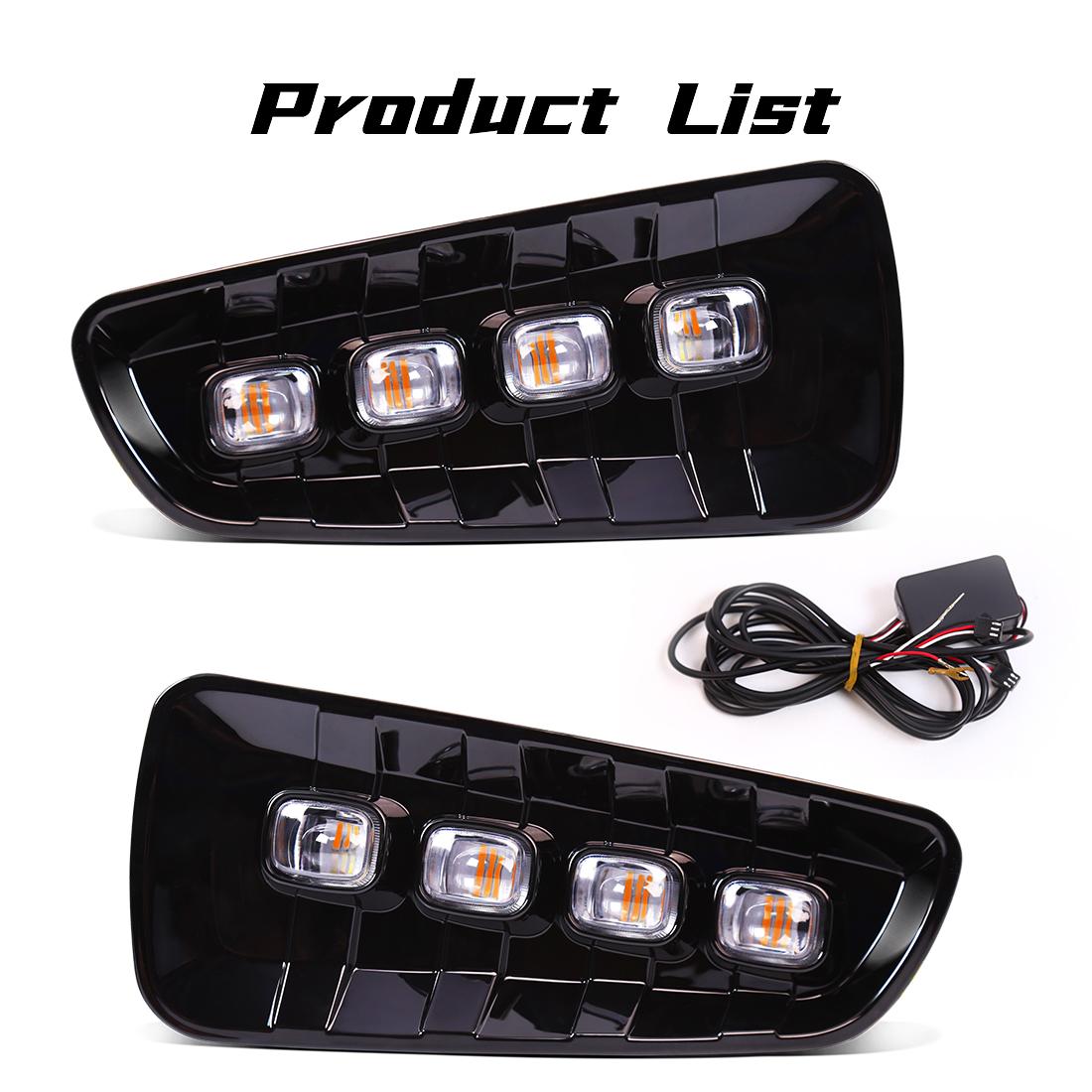 

1set Daytime Running Lights For Ford Raptor SVT F150 2009 2010 2011 2012 2013 2014 DRL LED Fog Lamp Yellow Turn Signal Light White and Yellow DRL