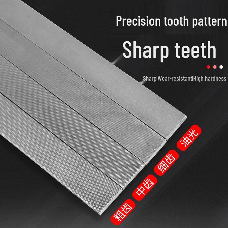 Flat Metal Grinding Hand Tool: Cross-Cut, Coarse/Medium Tooth Steel File