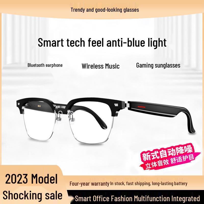 Bluetooth Prescription Smart Glasses: Stereo Calls, Blue Light Blocking, Myopia Sunglasses