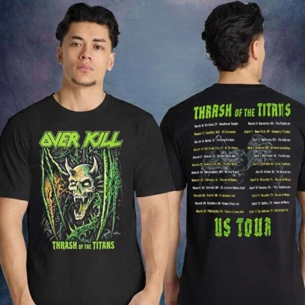 Overkill Thrash Of The Titans US Tour 2026 With Testament Pop Up Tour T-Shirt XXXXL