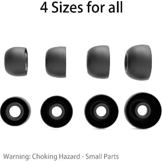 [8 Pairs] Replacement Ear Tips for Bmani T16, with 3 in 1 Cleaner Kit, Silicone Ear Tips (XS/S/M/L)