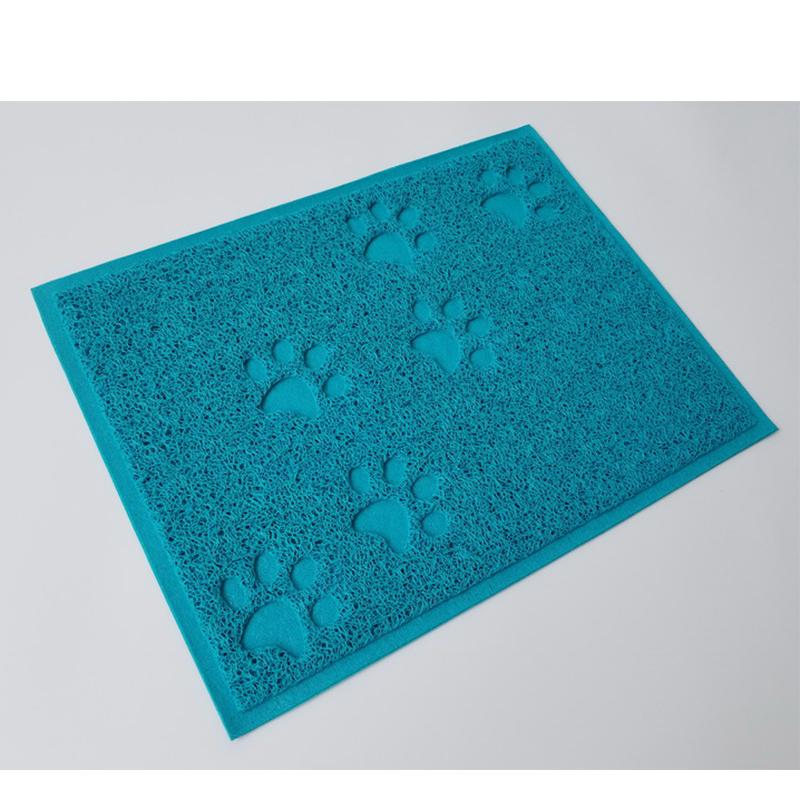 Eco-Friendly Factory Custom Rug Foldable Disposable Large Fab PVC Washable Cat Litter Mat синий