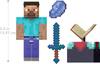 Mattel Minecraft Diamond Level Steve Action Figure with 3 Inch Collector Scale Pixel Design Accessories, 5.5