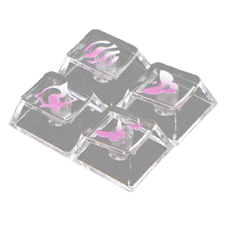 High Translucent Keycaps Enhances Backlits Illumination Effects and Long Time Use for Mechanical Keyboards